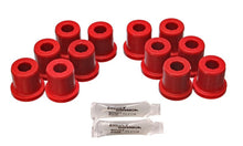 Load image into Gallery viewer, Energy Suspension 81-89 Toyota FJ40/FJ60 Landcruiser 2/4WD Red Front Leaf Spring Bushing (Set of 12) - Black Ops Auto Works