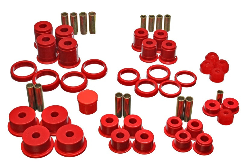 Energy Suspension 84-01 Jeep Cherokee/Wagoneer/Comanche Red Hyper-Flex Master Bushing Set - Black Ops Auto Works