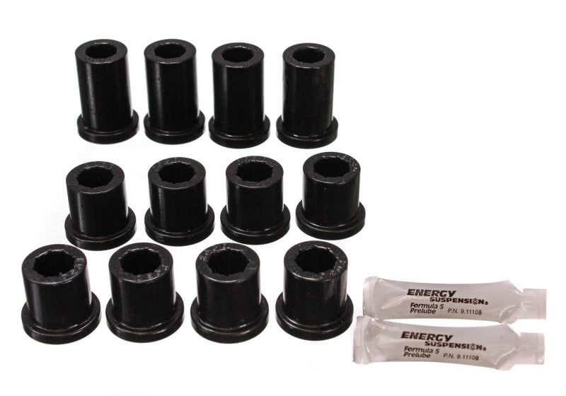 Energy Suspension 84-85 Toyota 4Runner 2 & 4WD Black Front Leaf Spring Bushing Set - Black Ops Auto Works