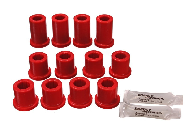 Energy Suspension 84-85 Toyota 4Runner 2 & 4WD Red Front Leaf Spring Bushing Set - Black Ops Auto Works