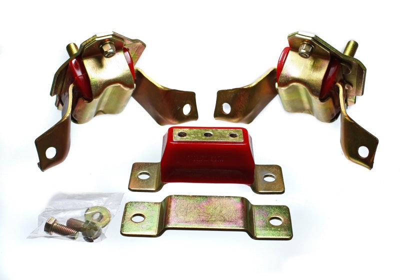Energy Suspension 84-95 Ford Mustang 5.0 (302c.i.) V8 Red Motor & Transmission Mount Set - Black Ops Auto Works