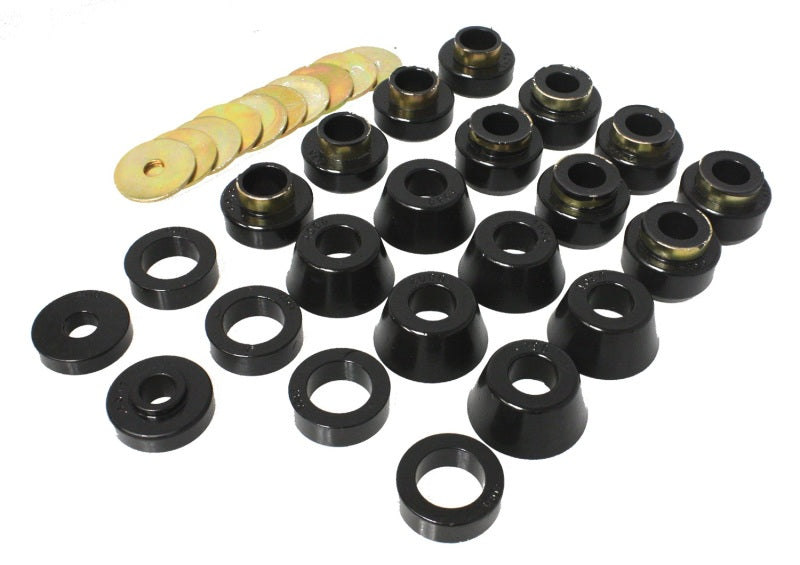 Energy Suspension 87-96 Jeep Wrangler Black Body(cab) Mount Set - Black Ops Auto Works