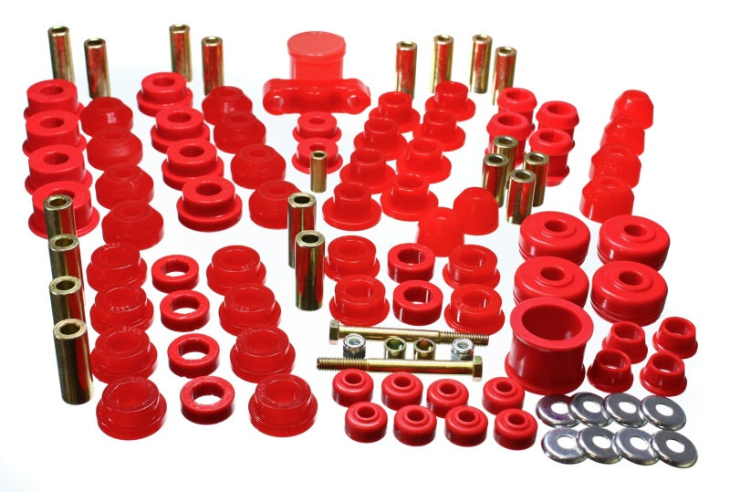 Energy Suspension 88-91 Honda Civic/CRX Red Hyper-Flex Master Bushing Set - Black Ops Auto Works