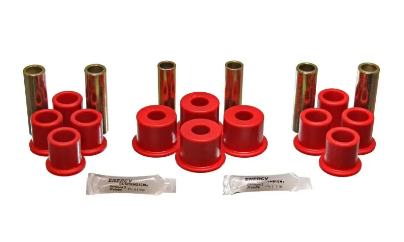 Energy Suspension 8/81-96 Ford F100/F150 2WD Red Rear Leaf Spring Bushing Set - Black Ops Auto Works