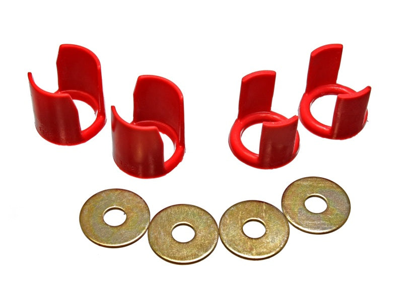 Energy Suspension 89-94 Nissan 240SX (S13) Red Rear Subframe Insert Set - a supplement to the subfra - Black Ops Auto Works