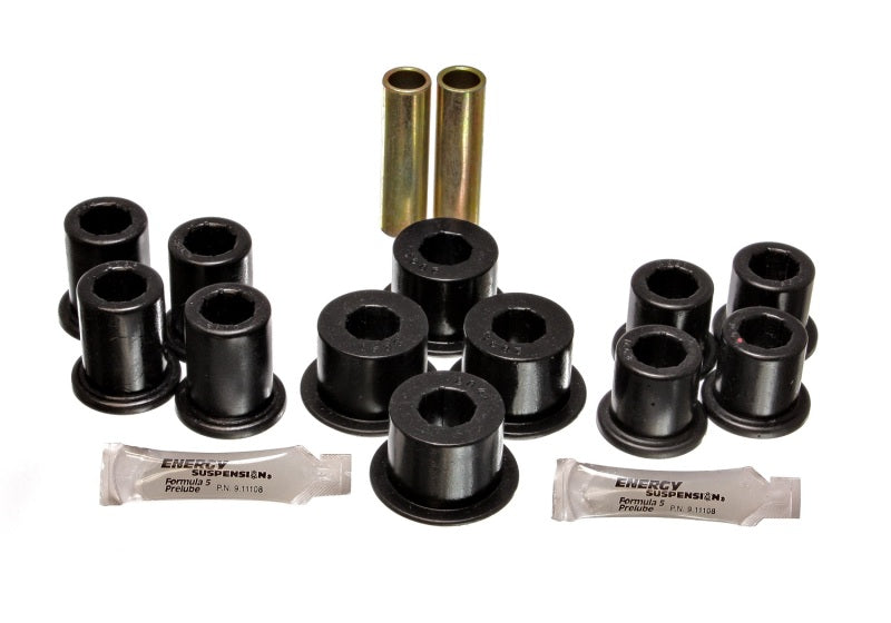 Energy Suspension 89-94 Toyota Pick Up 2WD (Exc T-100/Tundra) Black Rear Leaf Spring Bushing Set - Black Ops Auto Works