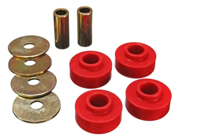 Energy Suspension 89-97 Ford Thunderbird / 99-04 Mustang Cobra Red Differential Carrier Bushings - Black Ops Auto Works