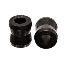 Load image into Gallery viewer, Pair of black Energy Suspension polyurethane shock eye bushings angled view