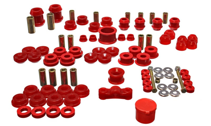 Energy Suspension 94-01 Acura Integra (except Type R) Red Hyper-Flex Master Bushing Set - Black Ops Auto Works