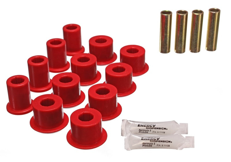 Energy Suspension 95-97 Toyota Tacoma / 89 4Runner / 89-95 Pick Up Red Rear Leaf Spring Shackle Bush - Black Ops Auto Works