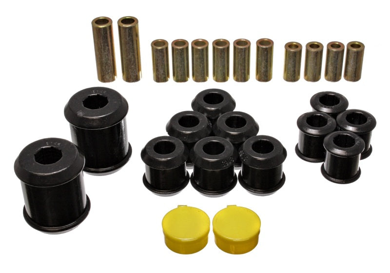 Energy Suspension 95-99 Mitsubishi Eclipse FWD/AWD Black Rear Control Arm Bushing Set - Black Ops Auto Works