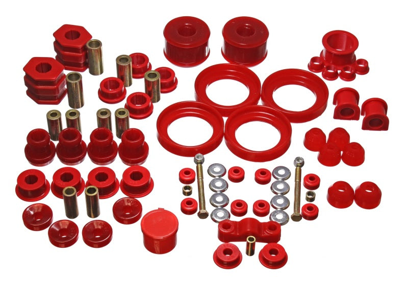Energy Suspension 96-00 Honda Civic/CRX Red Hyper-Flex Master Bushing Set - Black Ops Auto Works
