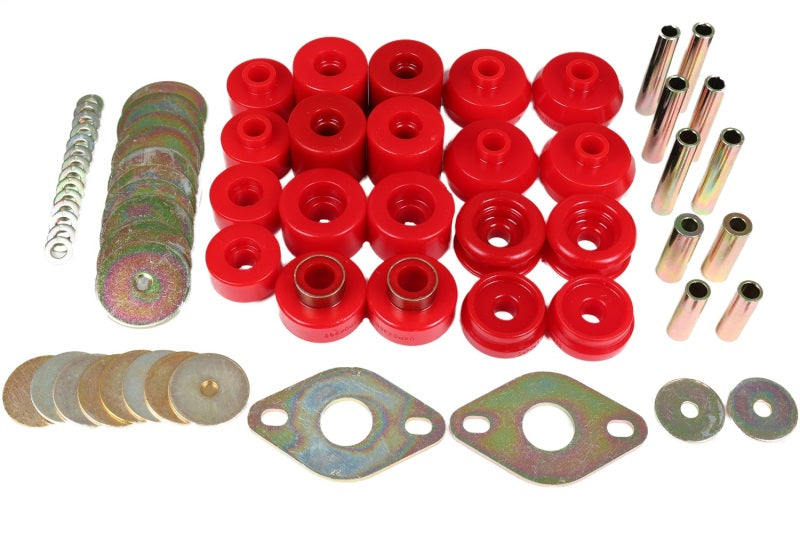 Energy Suspension 96-99 Toyota 4Runner 2WD/4WD Red Body Mount Bushing Set - Black Ops Auto Works