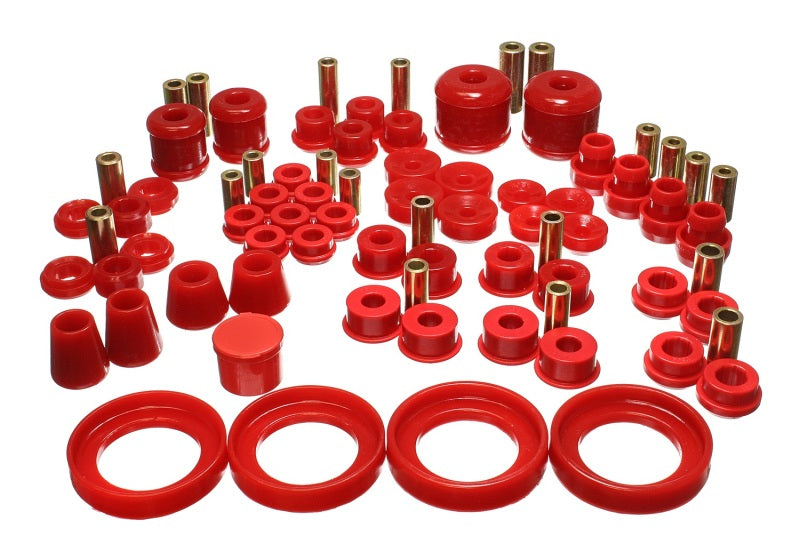 Energy Suspension 97-01 Honda Prelude (Type SH only) Red Hyper-Flex Master Bushing Set - Black Ops Auto Works