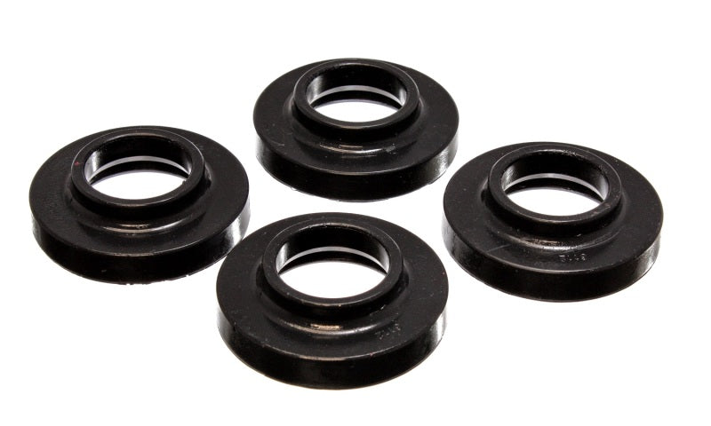Energy Suspension 97-06 Jeep Wrangler TJ / 84-01 Cherokee Black Fr/Rear Coil Lift Isolator Set of 4 - Black Ops Auto Works