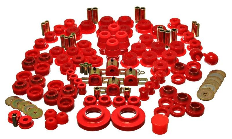 Energy Suspension 97-06 Jeep Wrangler TJ Red Hyper-Flex Master Bushing Set - Black Ops Auto Works