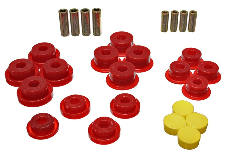 Energy Suspension 97-06 Jeep Wrangler TJ/YJ Red Front Control Arm Bushings (Must reuse OEM Outer She - Black Ops Auto Works