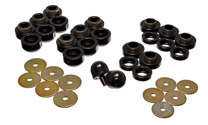 Energy Suspension 97-06 Jeep Wrangler YJ & TJ Black Body(cab) Mount Set - Black Ops Auto Works