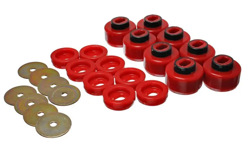 Energy Suspension 99-06 Silverado C1500/K1500 / 01-06 Silverado C2500/K2500 Red Body(cab) Mount Set - Black Ops Auto Works