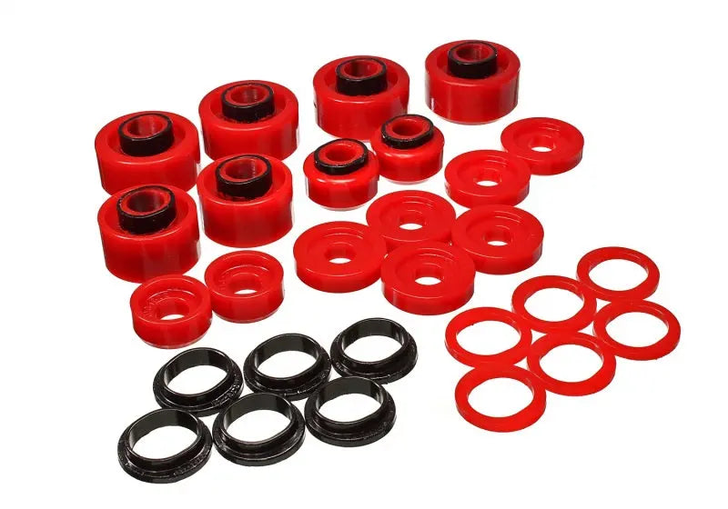 Energy Suspension 99-07 Ford F-250/F-350 SD 2/4WD Crew Cab Body Mount Set - Red - Black Ops Auto Works