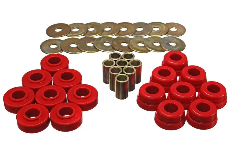 Energy Suspension Gm Body Mount Set W/Hardware - Red - Black Ops Auto Works