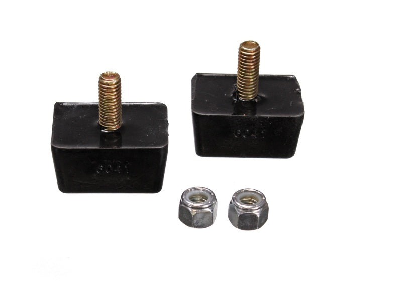 Energy Suspension Univ Blk 7/8in H x 1-7/8in L x 1-3/8in W Low Profile Rectangular Bump Stops (2 ea) - Black Ops Auto Works