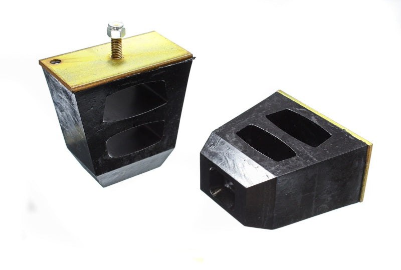 Energy Suspension Universal 4.5in Tall x 4.5in Long x 2.5in Wide Black Bump Stops (2 per set) - Black Ops Auto Works