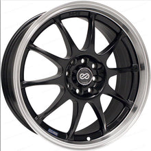 Load image into Gallery viewer, Enkei J10 16x7 4x100/114.3 42mm Offset 72.62mm Bore Dia Matte Black w/ Machined Lip Wheel - Enkei 409-670-10BK
