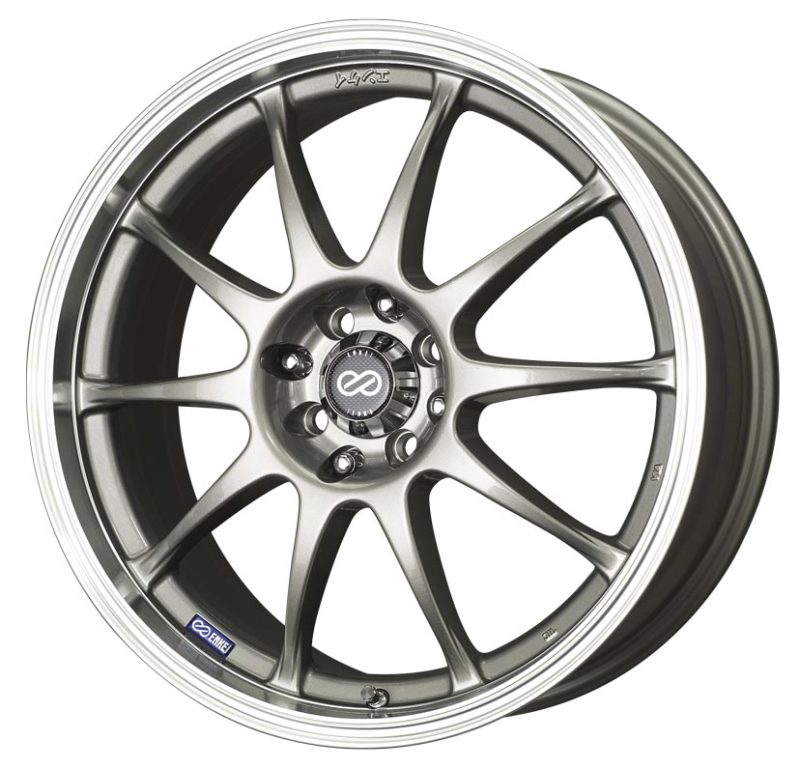 Enkei J10 15x6.5 5x100/114.3 38mm Offset 72.62mm Bore Dia Silver w/ Machined Lip Wheel - Black Ops Auto Works
