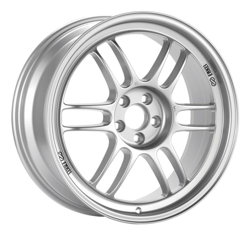 Enkei RPF1 15x7 4x100 41mm Offset 73mm Bore Silver Wheel Honda & Acura 4-Lug/02-06 Mini - Black Ops Auto Works