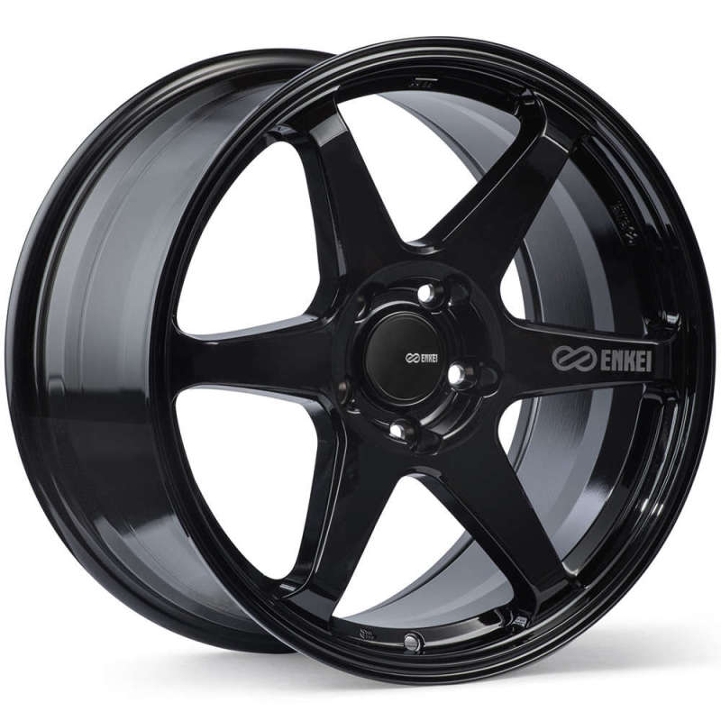 Enkei T6R 17x9 40mm Offset 5x114.3 Bolt Pattern 72.6 Bore Gloss Black Wheel - Black Ops Auto Works