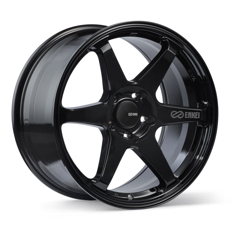 Enkei T6R 18x9.5 38mm Offset 5x114.3 Bolt Pattern 72.6 Bore Gloss Black Wheel - Black Ops Auto Works