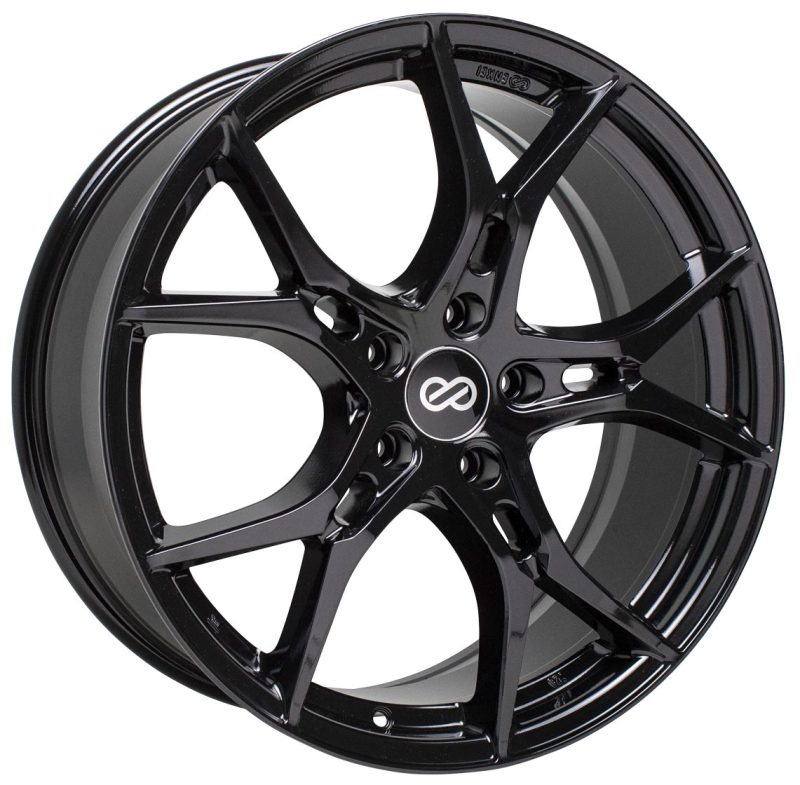 Enkei Vulcan 17X7.5 38mm Offset 5x114.3 Bolt 72.6mm Bore Gloss Black Wheel - Black Ops Auto Works
