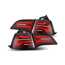 Load image into Gallery viewer, AlphaRex 17-22 Tesla Model 3 PRO-Series LED Tail Lights Red Smoke w/Seq Sig - AlphaRex 601020