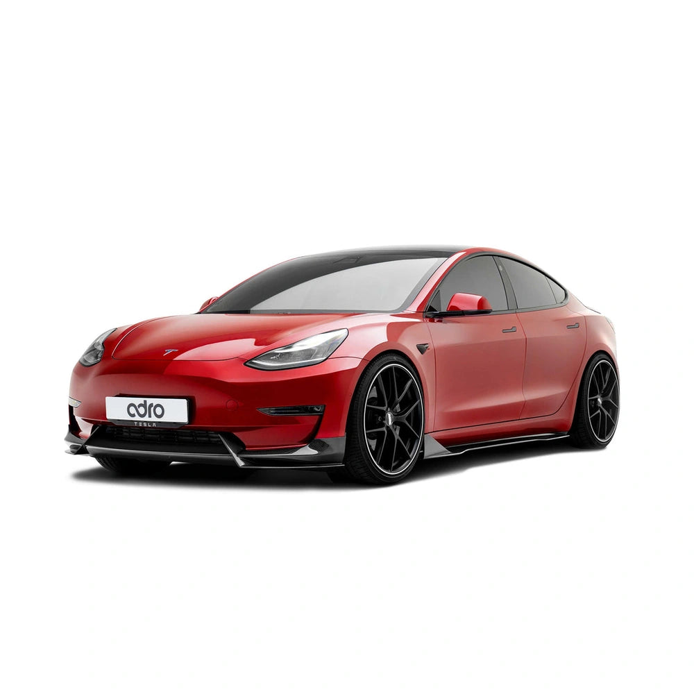 Tesla Model 3 Prepreg Carbon Fiber Side Skirts - ADRO A15A10-1401