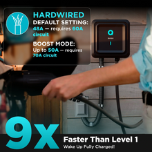 Load image into Gallery viewer, EVIQO NACS Level 2 EV Charger, 48A (50A Max), 240V, Hardwired, for Tesla EVs - EVIQO S_48AMP_HARD