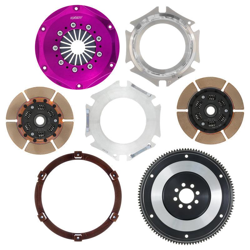 Exedy Exedy 1989-1994 Nissan 240SX Hyper Twin Cerametallic Clutch Sprung Center Disc Push Type Cover