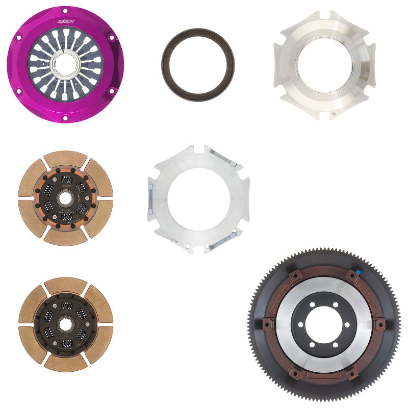 Exedy Exedy 1993-1995 Mazda RX-7 R2 Hyper Twin Cerametallic Clutch Sprung Center Disc Pull Type