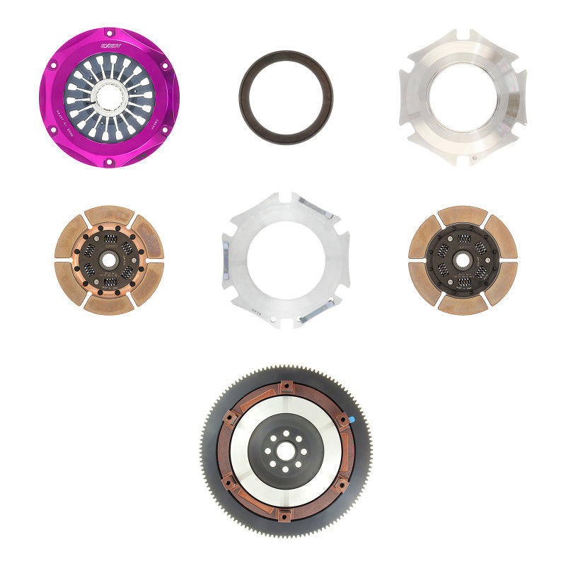 Exedy Exedy 2004-2014 Subaru Impreza WRX STI H4 Hyper Twin Cerametallic Clutch Sprung Center Disc Pull