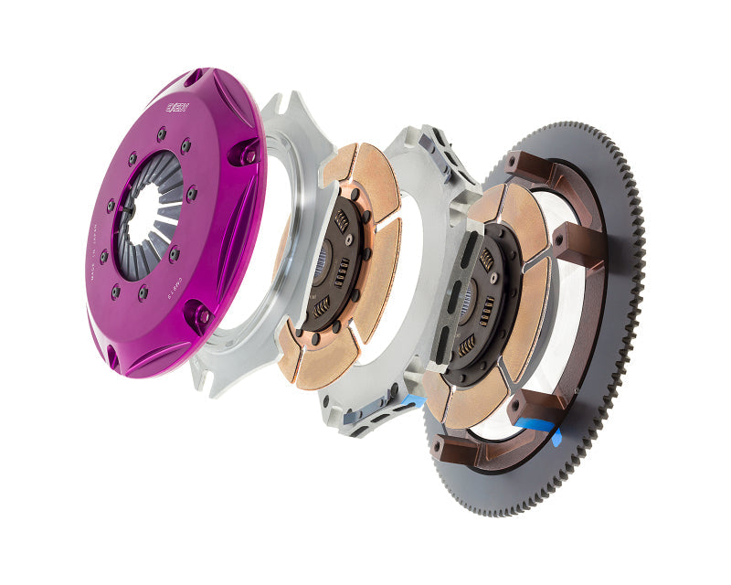 Exedy Exedy 2006-2006 Saab 9-2X Aero H4 Hyper Twin Cerametallic Clutch Sprung Center Disc Push Type Cover