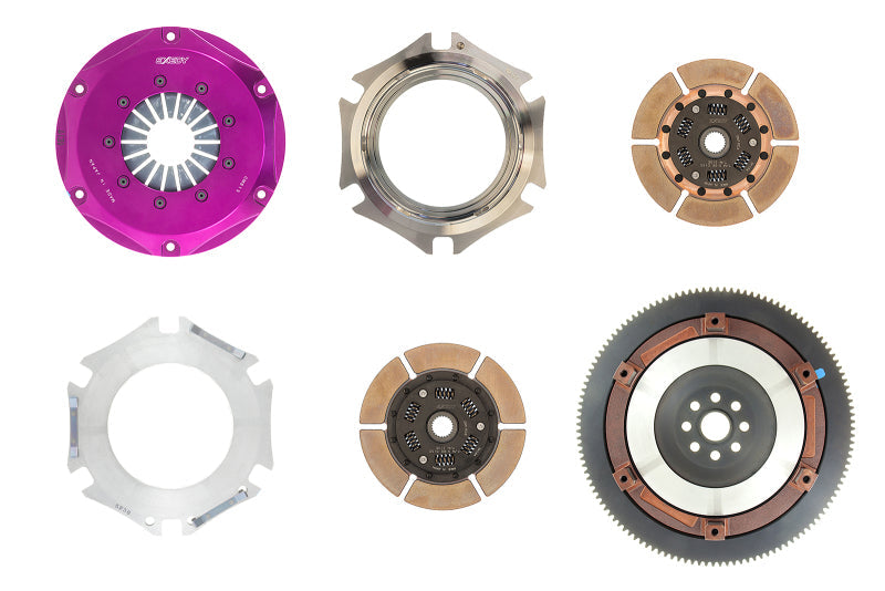 Exedy Exedy 2006-2006 Saab 9-2X Aero H4 Hyper Twin Cerametallic Clutch Sprung Center Disc Push Type Cover