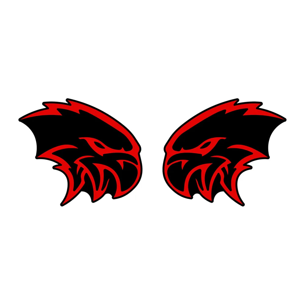 Exotic Innovations HellHawk head pair V2 badge set for Jeep Grand Cherokee Trackhawk