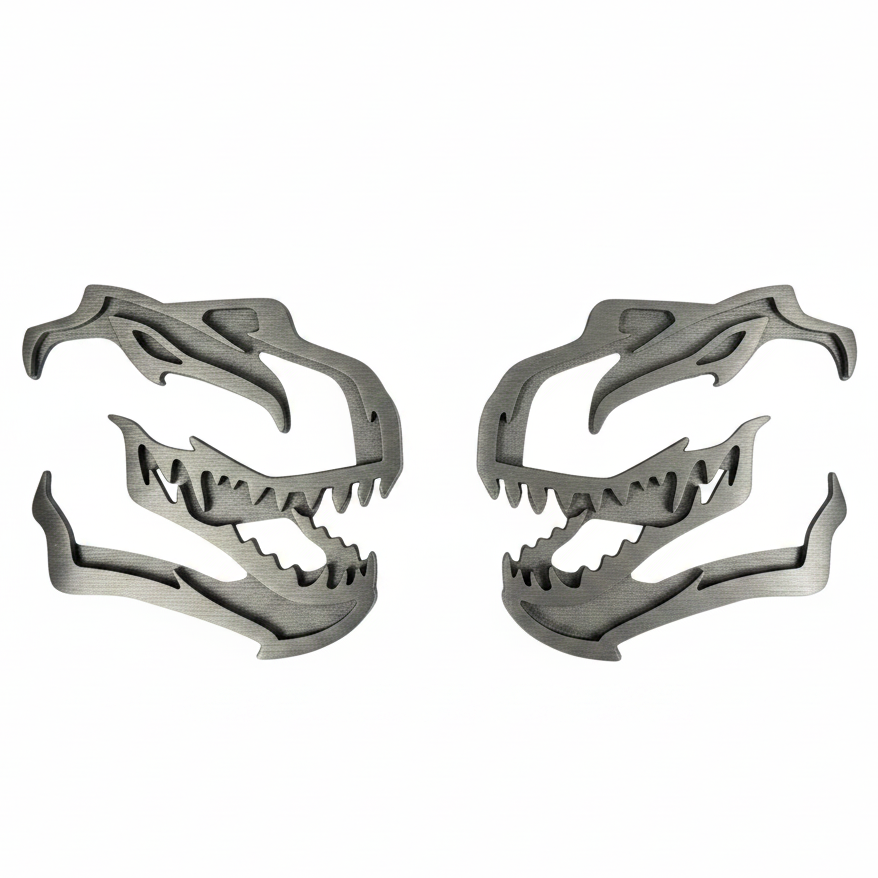 Exotic Innovations Trex V3 head pair in a brushed silver finish