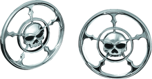 Load image into Gallery viewer, KUR3787-Kuryakyn Zombie Speaker Grills Chrome-Exterior Trim-Kuryakyn