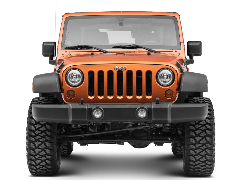 RAXJ121871-Raxiom 07-18 Jeep Wrangler JK LED Halo Headlights- Chrome Housing (Clear Lens)-Headlights-Raxiom