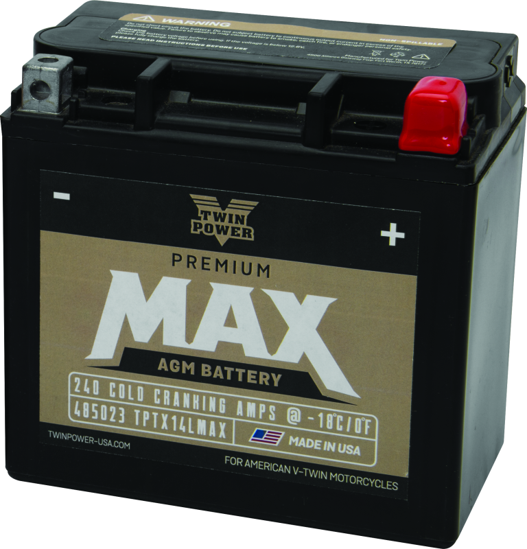 TWP485023-Twin Power GYZ-16HL Premium MAX Battery Replaces H-D 65958-04 Made in USA-Batteries-TwinPower
