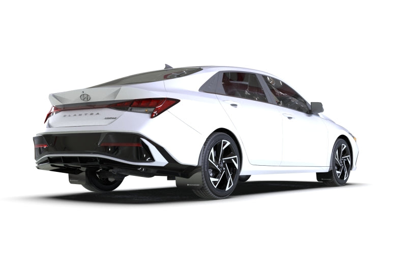 RALMF119-UR-BLK-RD-Rally Armor 2024 Hyundai Elantra Black Mud Flap Red Logo-Mud Flaps-Rally Armor