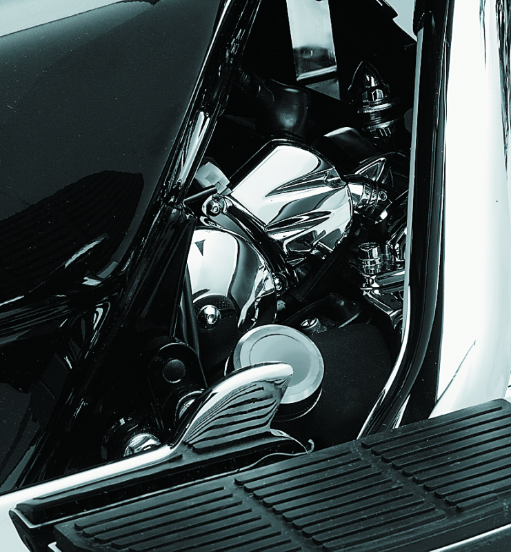 KUR9050-Kuryakyn Solenoid Cover 90-06 Big Twins 91-19 XL Sportsters Chrome-Engine Covers-Kuryakyn