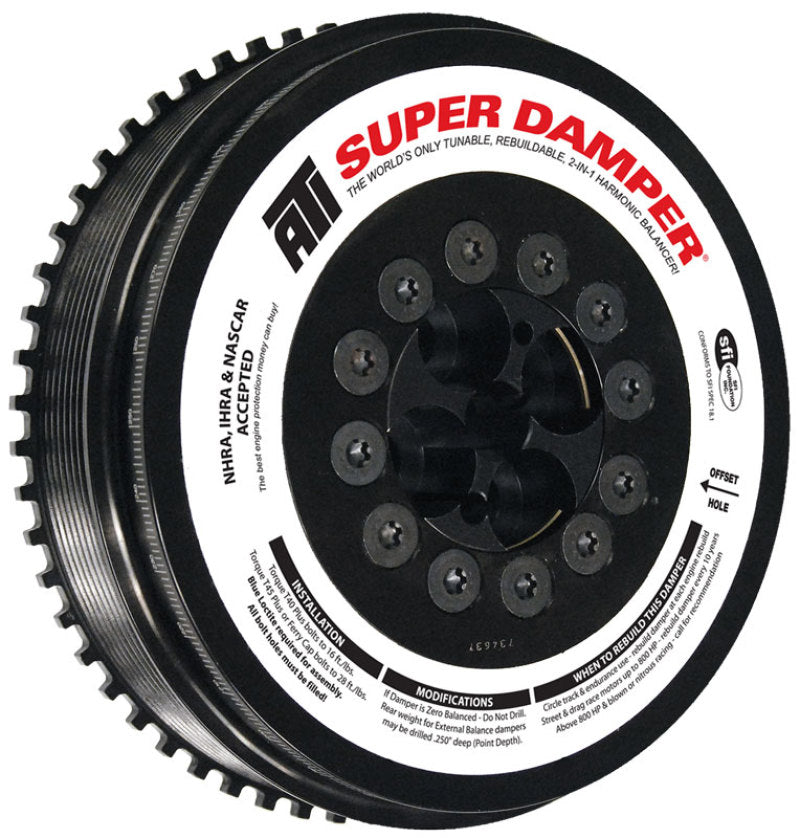 ATI Damper - 7.98in - Steel - 8 Grv - Cummins - 07.5-15 6.7L w/Reluctor Wheel - 3 Ring Hvy - Diesel-Crankshaft Dampers-ATI