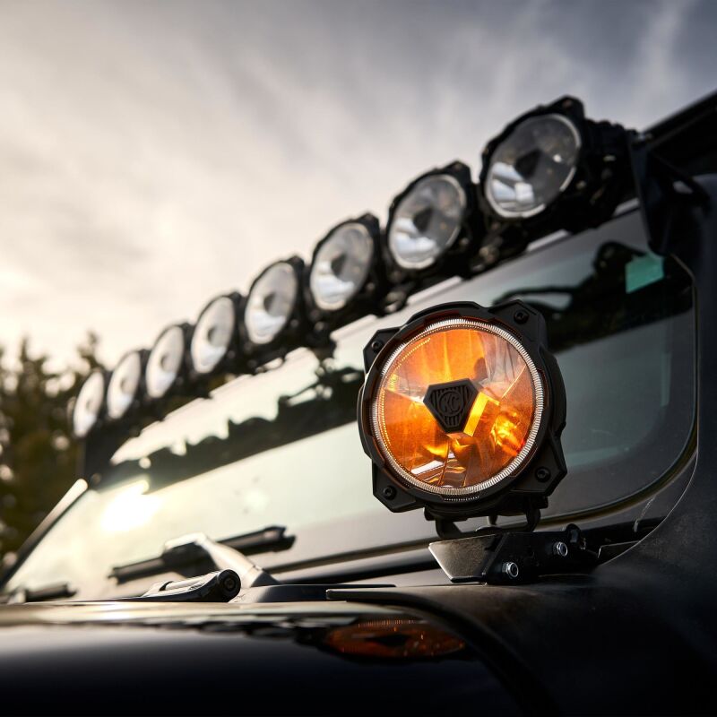 KCL91403-KC HiLiTES Gravity Titan LED 6in. - Pair Pack (Wide-40 Beam)-Light Bars & Cubes-KC HiLiTES